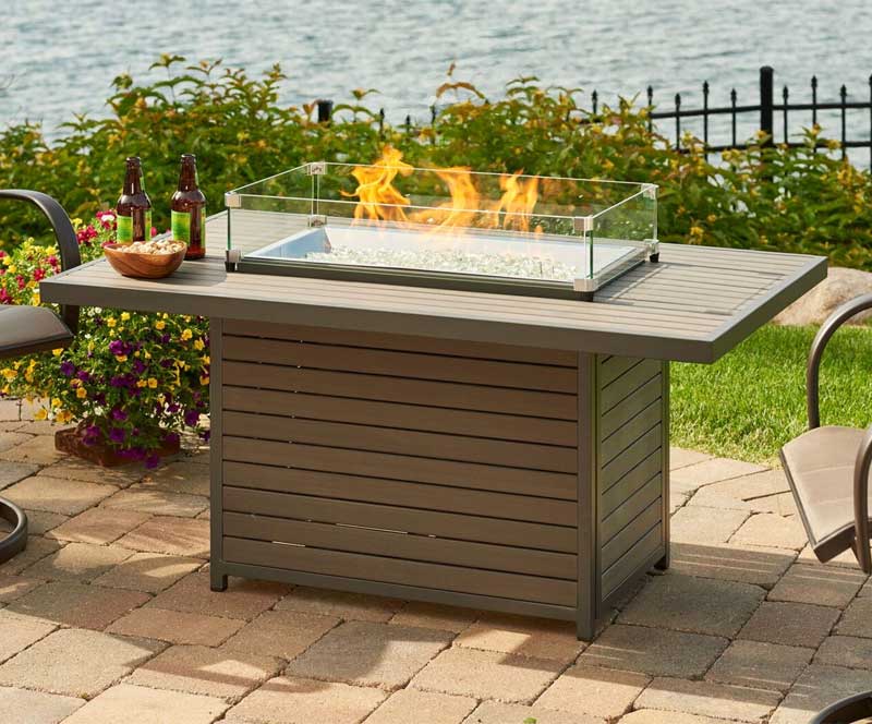 Brooks Rectangular Gas Fire Pit Table by Outdoor Greatroom