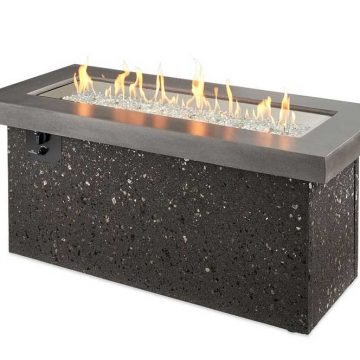 Grey Key Largo Linear Gas Fire Pit Table by Outdoor Great Room