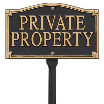 Private Property Statement Plaque – Wall/Lawn