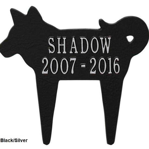 Cat Silhouette Pet Memorial Personalized Lawn Plaque