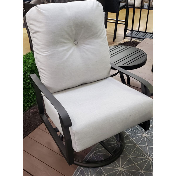 Cortland Chat Chair Twilight/Vapor Gray by Woodard