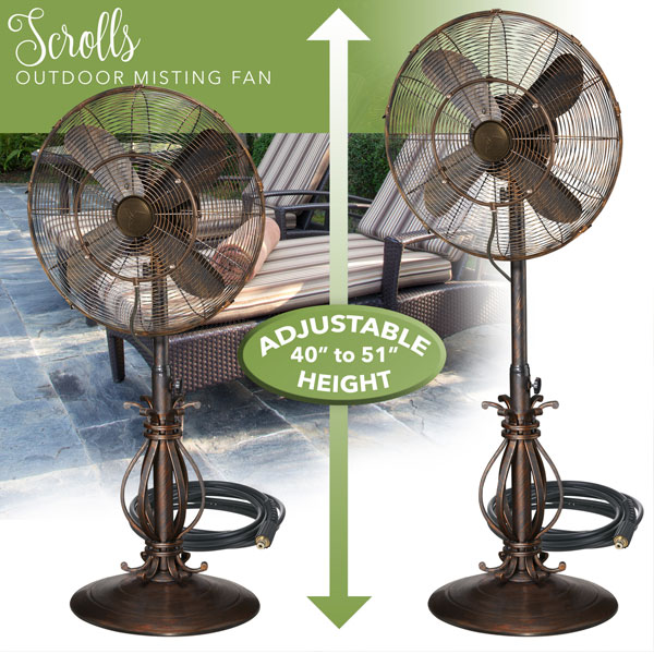 Design Aire 18″ Outdoor Fan w/Misting Kit by DecoBreeze