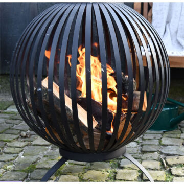 Striped Fire Ball, Black by Esschert Design USA