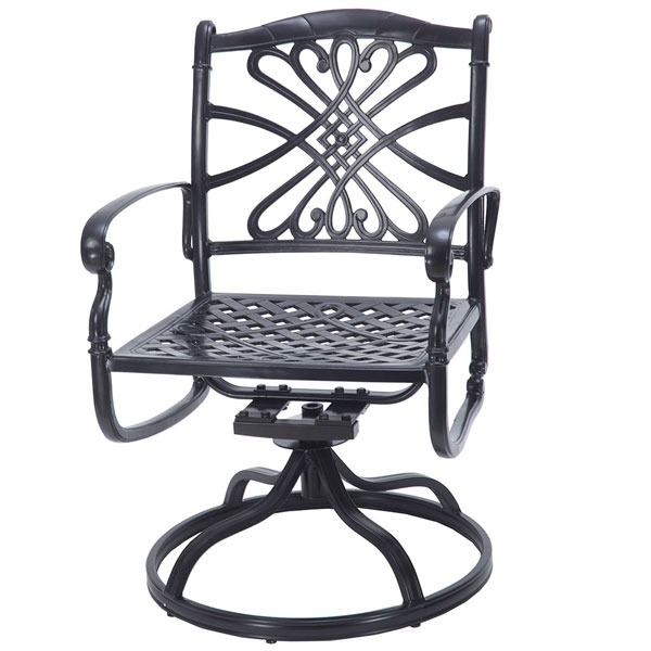 Bella Vista 4 Swivel Dining Chairs 48″ Round Table by Gensun