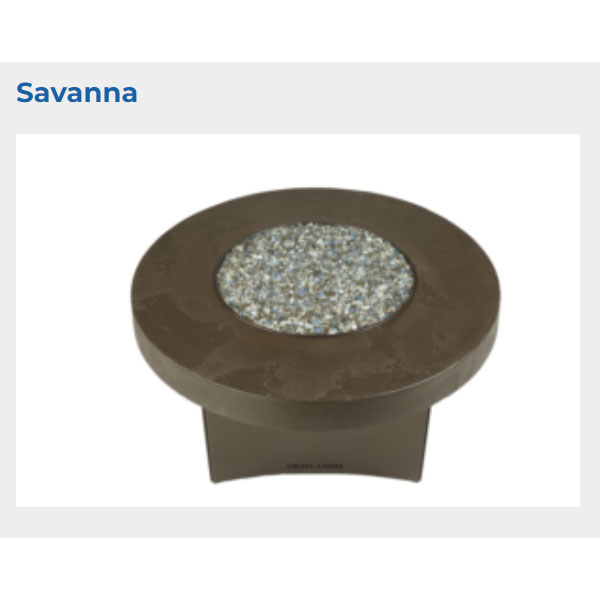 Oriflamme 42″ Round Savanna Faux Stone Firepit by Designing Fire