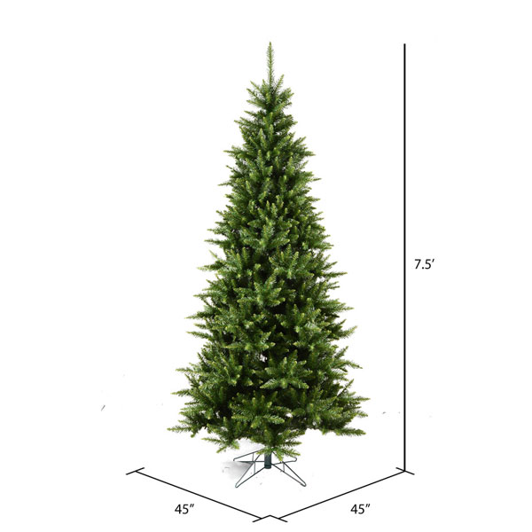 7.5′ x 45″ Camdon Fir Slim Tree UNLIT