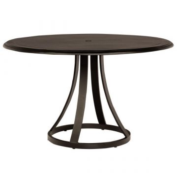 48″ Round Cast Beaded Edge Counter Height Table with Umbrella Hole by Woodard