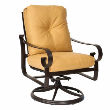 Belden Cushion Swivel Rocking Dining Arm Chair by Woodard