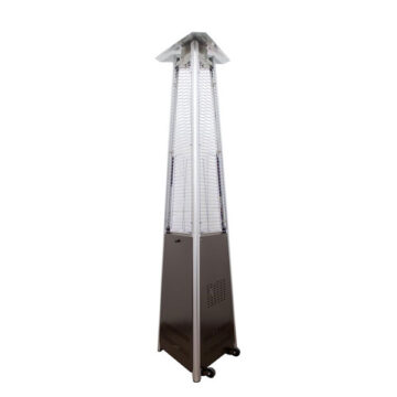 Tall Commercial Triangle Glass Tube Heater-Hammered Bronze