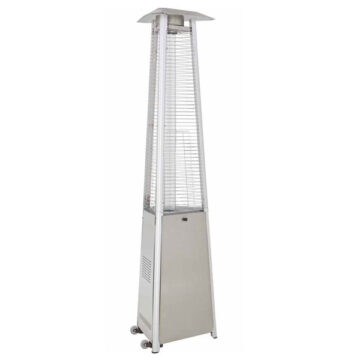 Tall Commercial Triangle Glass Tube Heater-Stainless Steel