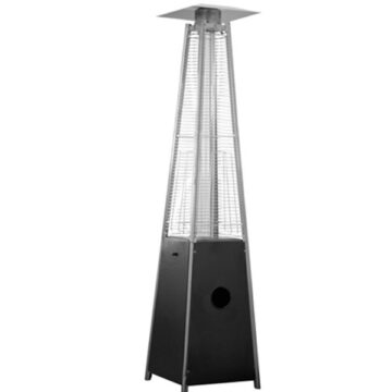91" Tall Steel Matte Black Propane Heater