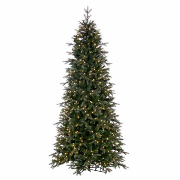 9′ Douglas Fir Slim Christmas Tree w/700 Warm White Dura-lit LED