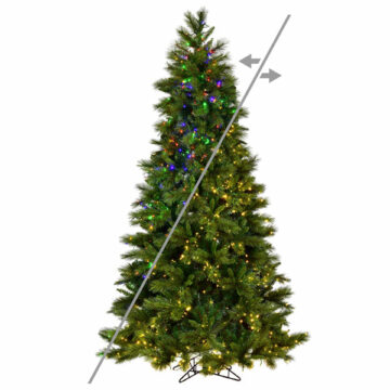 10′ Brighton Pine Christmas Tree, LED Color Changing Lights