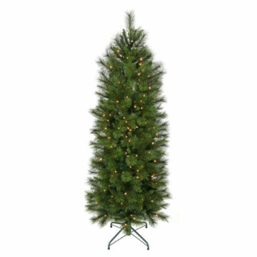 7.5′ Belgium Mix Pencil Tree 400 Clear LED