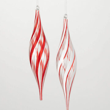 RED CLEAR FINIANL ORNAMENT- EACH