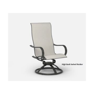 Holly Hill High Back Sling Swivel Rocker