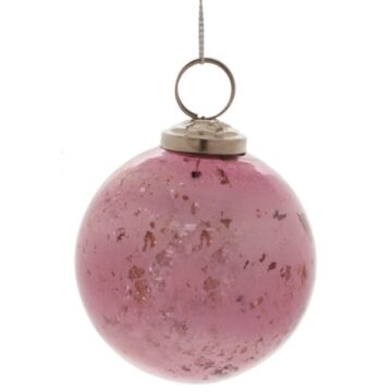 3" Pink Glass Ornament