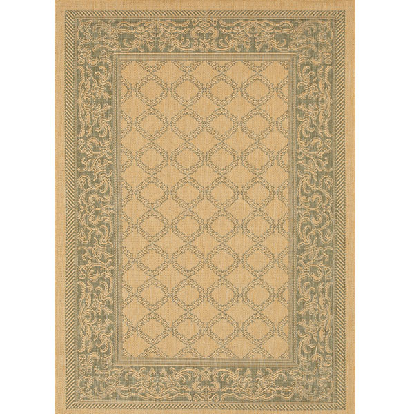 Garden Lattice Outdoor Rug in Green