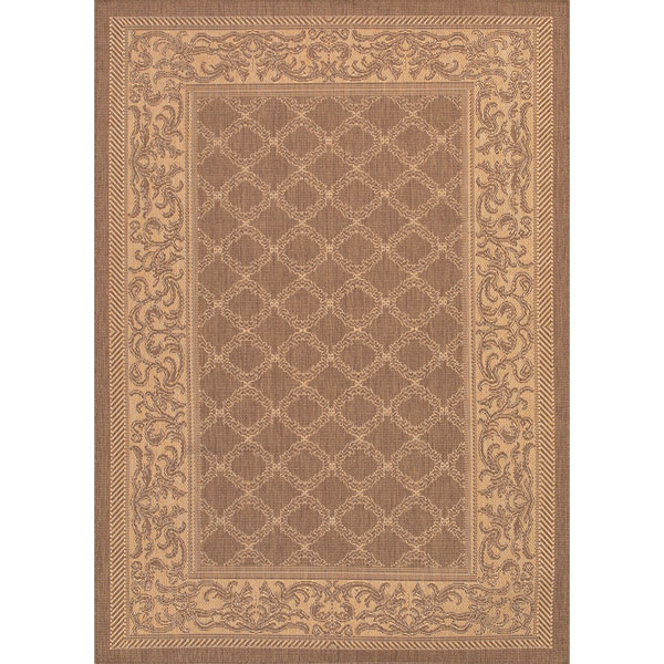 Garden Lattice Outdoor Rug in Natural