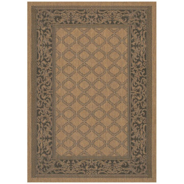 Garden Lattice Outdoor Rug in Black