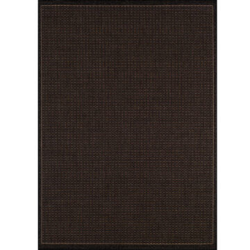 Saddle Stitch Outdoor Rug in Black