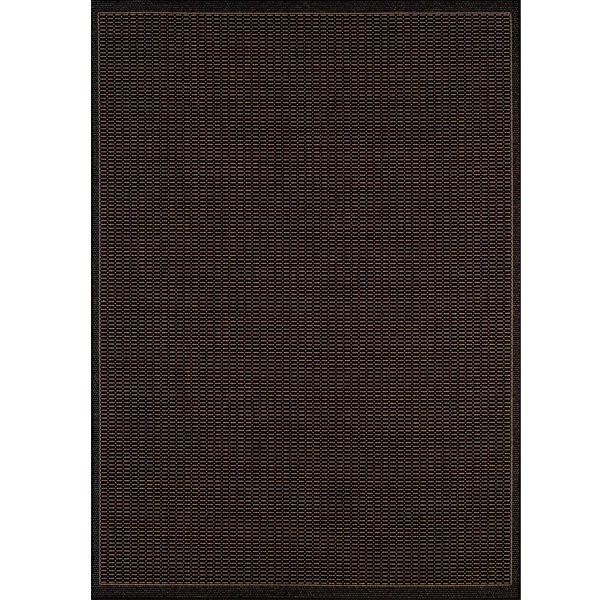 Saddle Stitch Outdoor Rug in Black
