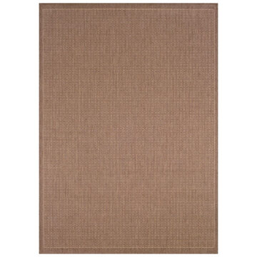Saddle Stitch Outdoor Rug in Cocoa