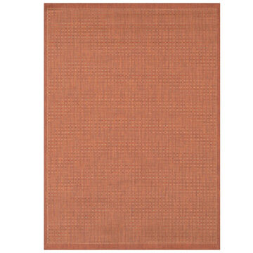 Saddle Stitch Outdoor Rug in Terracotta