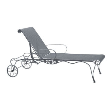 Briarwood Wrought Iron Chaise Lounge by Woodard