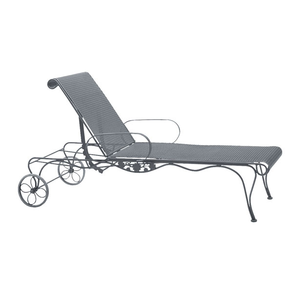 Briarwood Wrought Iron Chaise Lounge by Woodard