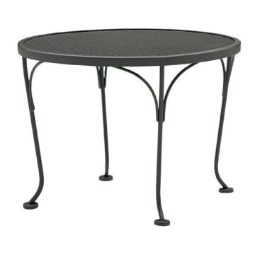 24" Round Wrought Iron End Table by Woodard