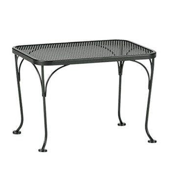 Wrought Iron Mesh 24 x 18 Rectangular End Table by Woodard