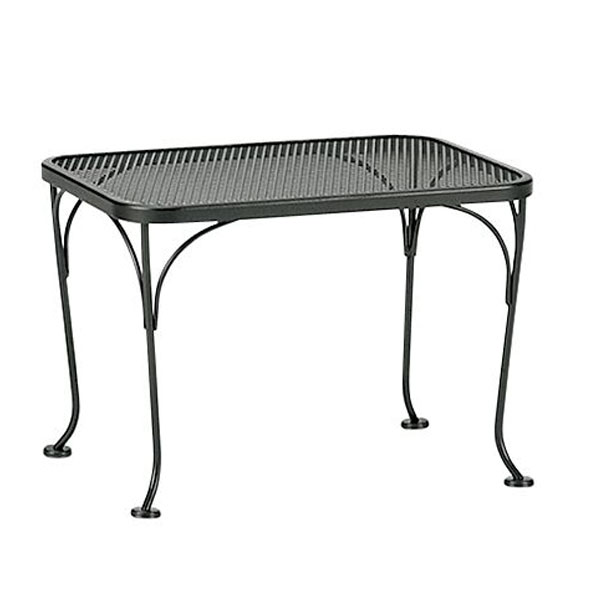 Wrought Iron Mesh 24 x 18 Rectangular End Table by Woodard