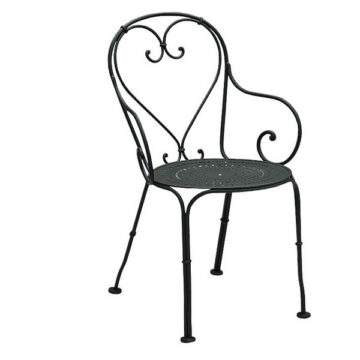 Parisienne Wrought Iron Cafe Chair by Woodard