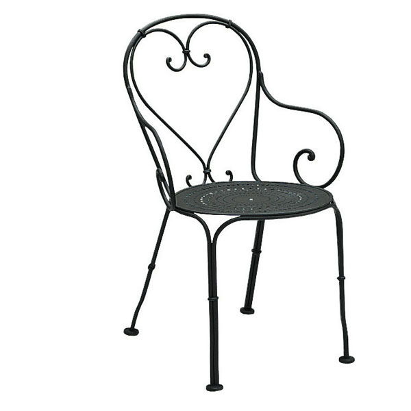 Parisienne Wrought Iron Cafe Chair by Woodard