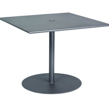 Wrought Iron 30 Square Bistro Table with Pedestal Base by Woodard