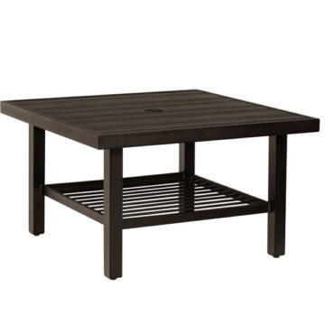 Tri-Slat 36" Square Table w/Elite Base by Woodard