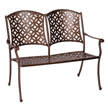 Casa Cast Aluminum Bench by Woodard