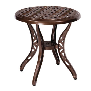 Casa Cast Aluminum 22" Round End Table by Woodard