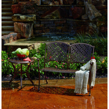 Casa Cast Aluminum Bench Set by Woodard