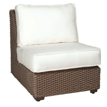 Whitecraft Augusta Wicker Sectional Chair by Woodard