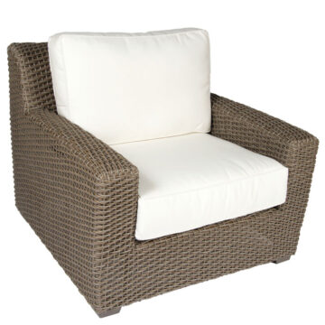 Whitecraft Augusta Wicker Lounge Chair by Woodard