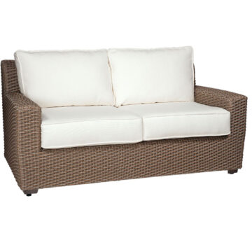 Whitecraft Augusta Wicker Loveseat by Woodard