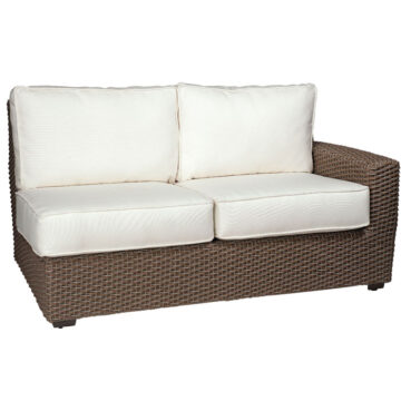 Whitecraft Augusta Wicker Right Arm Facing Sectional Loveseat by Woodard