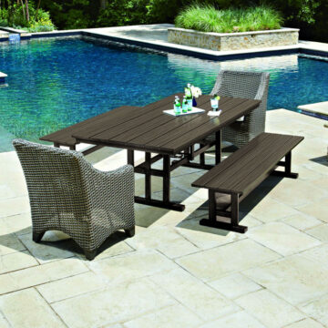 Whitecraft Augusta Wicker Dining Set by Woodard