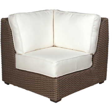 Whitecraft Augusta Wicker Corner Sectional by Woodard