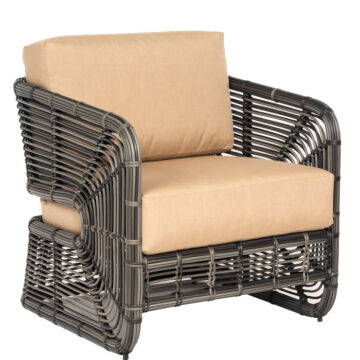 Carver Wicker Cushion Lounge Chair by Woodard