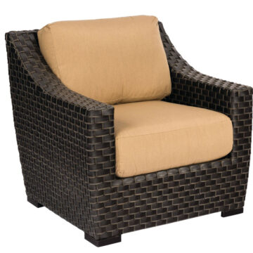 Cooper Wicker Cushion Lounge Chair by Woodard