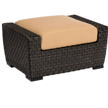 Cooper Wicker Cushion Ottoman by Woodard