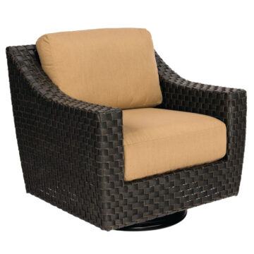 Cooper Wicker Cushion Swivel Lounge Chair by Woodard